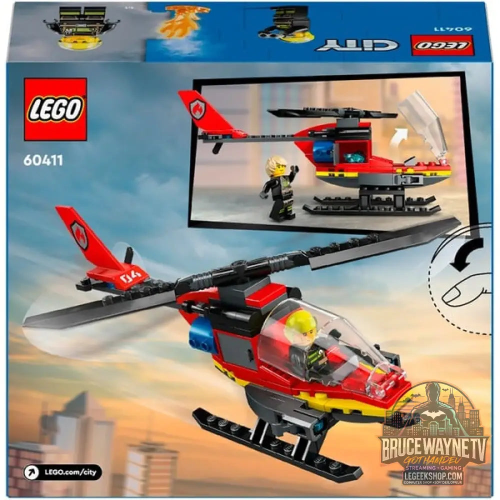 LEGO 60411 City Feuerwehrhubschrauber, jeu de construction - LEGO - vue 9