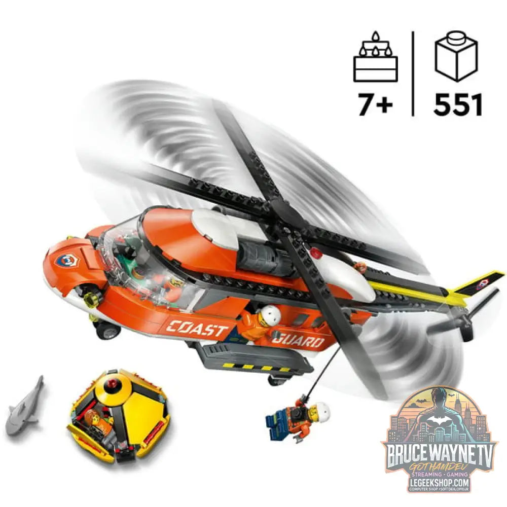 LEGO 60503 City Hubschrauber der Küstenwache, jeu de construction - LEGO - vue 3