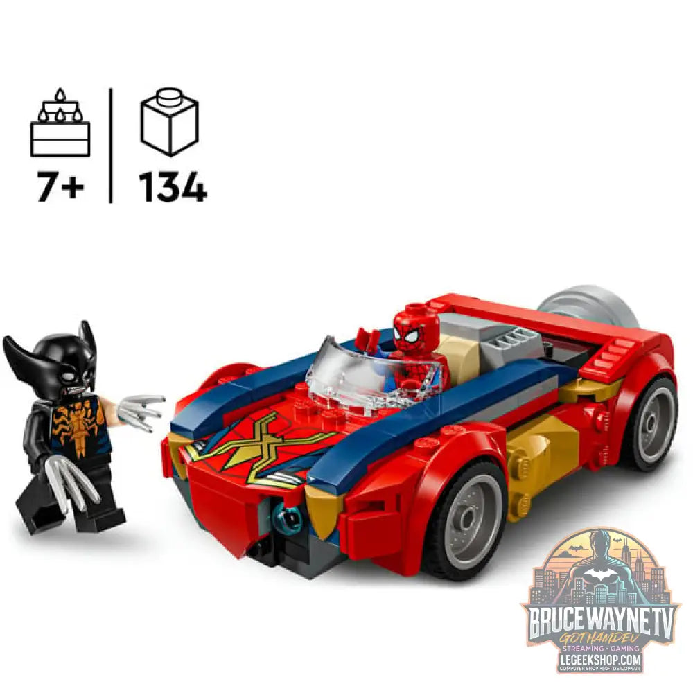 LEGO 76336 Marvel Super Heroes Spider-Man Auto vs. Venomized Wolverine, jeu de construction - LEGO - vue 3