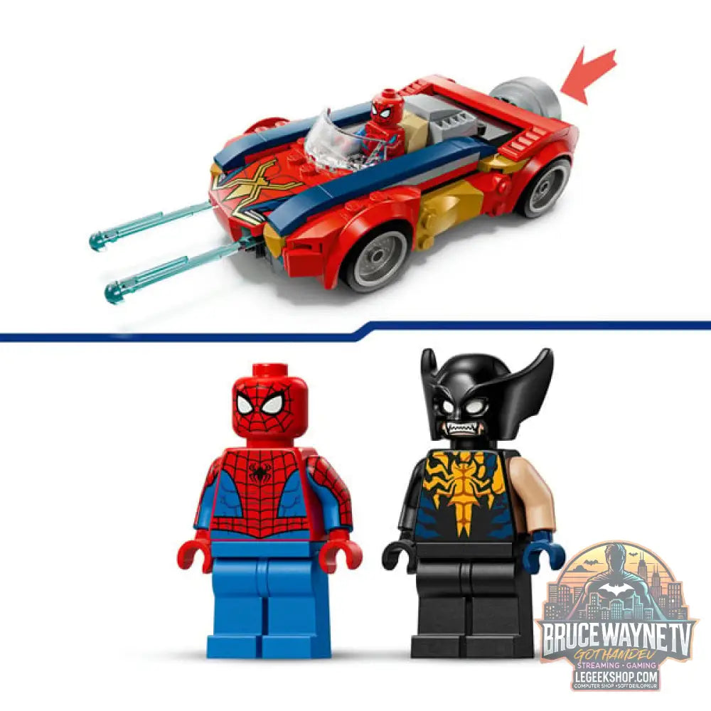 LEGO 76336 Marvel Super Heroes Spider-Man Auto vs. Venomized Wolverine, jeu de construction - LEGO - vue 5