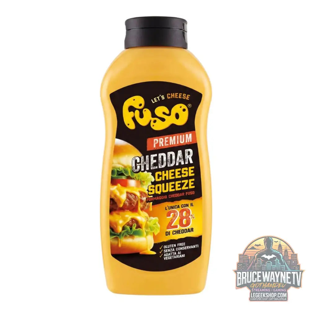 Let’s Cheese Fuso Premium Cheddar Cheese Squeeze fromage cheddar fondu de 950 g (pack de 8) - Snacks & boissons importés