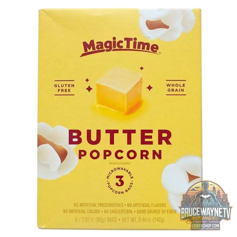Magic Time Butter Popcorn popcorn au beurre de 240g (Pack de 12) - Snacks & boissons importés