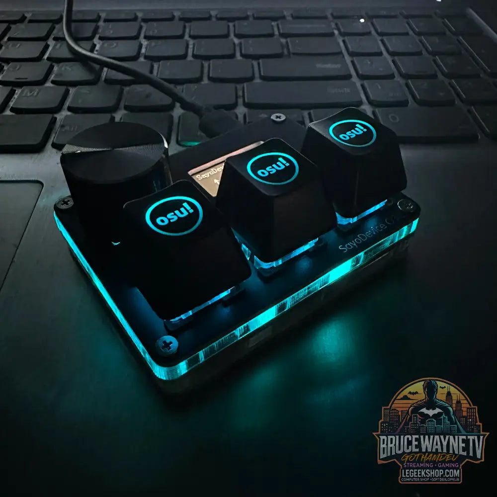 Mini Clavier Mécanique BTXETUEL SayoDevice OSU O3C – Switchs Magnétiques Roses | Écran IPS & Ultra-Vitesse - Clavier