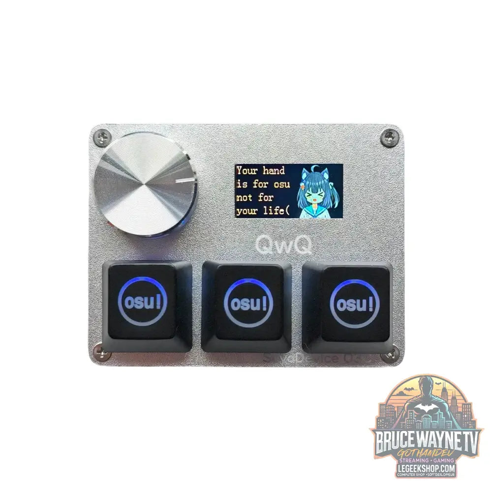 Mini Clavier Mécanique BTXETUEL SayoDevice OSU O3C – Switchs Magnétiques Roses | Écran IPS & Ultra-Vitesse - Silver OSU