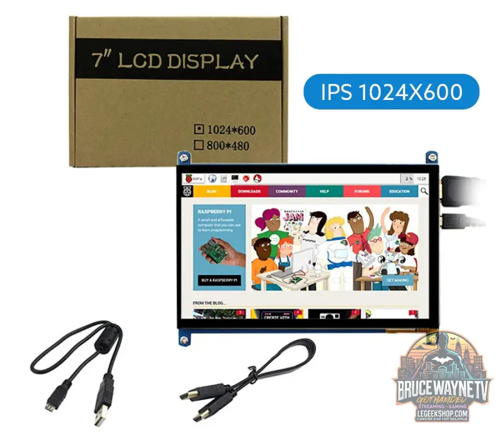 Mini écran tactile LCD capacitif Portable de 7 pouces 5 points IPS 1024x600 Full HD HDMI moniteur de jeu affichage PC