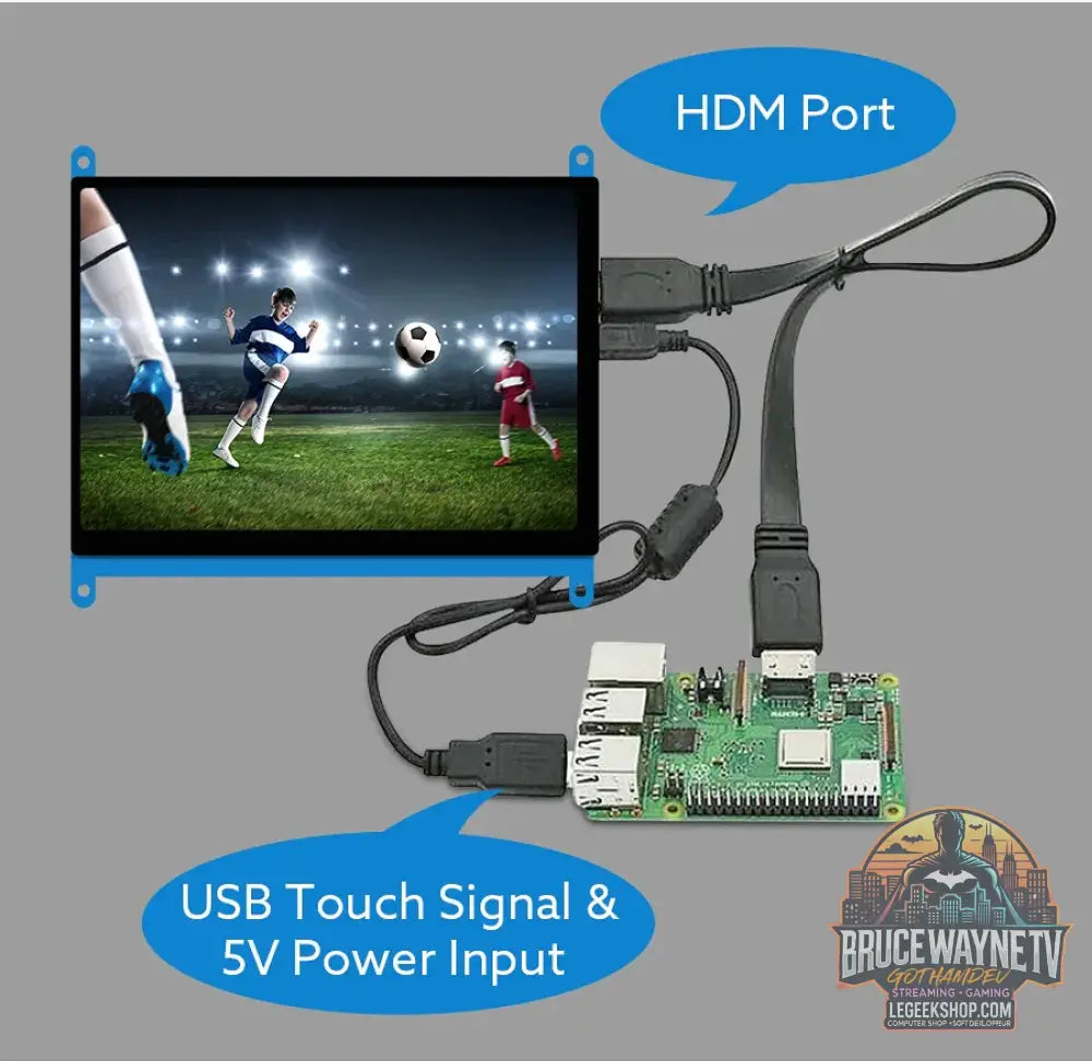 Mini écran tactile LCD capacitif Portable de 7 pouces 5 points IPS 1024x600 Full HD HDMI moniteur de jeu affichage PC