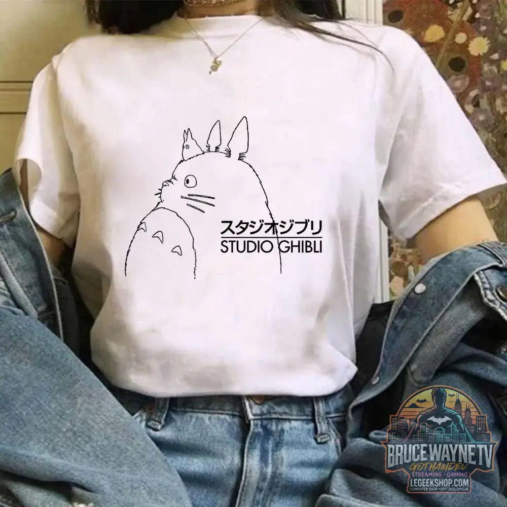 Miyazaki Hayao Kawaii T-shirt graphique T-shirt vêtements mode Totoro Studio Ghibli mignon Anime T-shirt femmes Harajuku