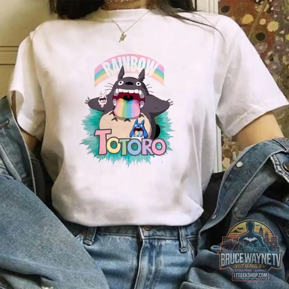 Miyazaki Hayao Kawaii T-shirt graphique T-shirt vêtements mode Totoro Studio Ghibli mignon Anime T-shirt femmes