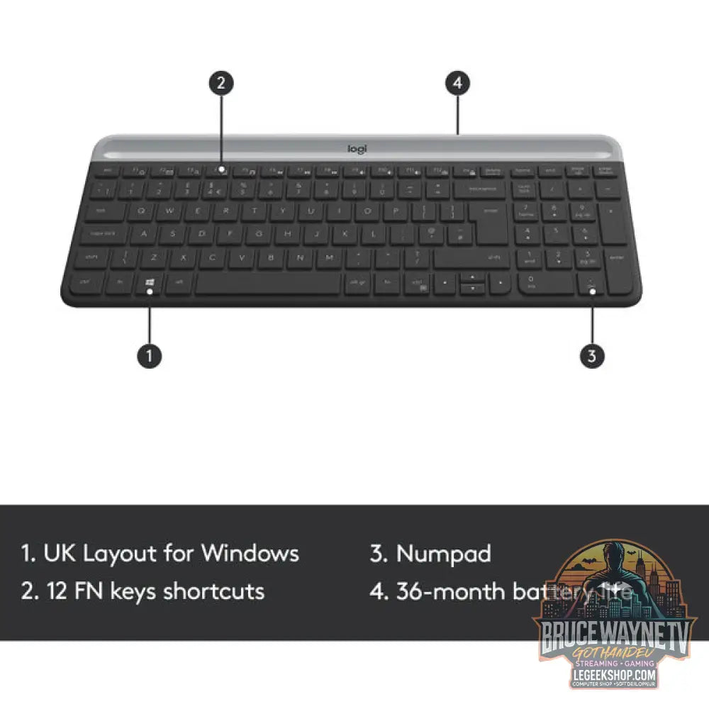 MK470 Slim Combo - Logitech - vue 6