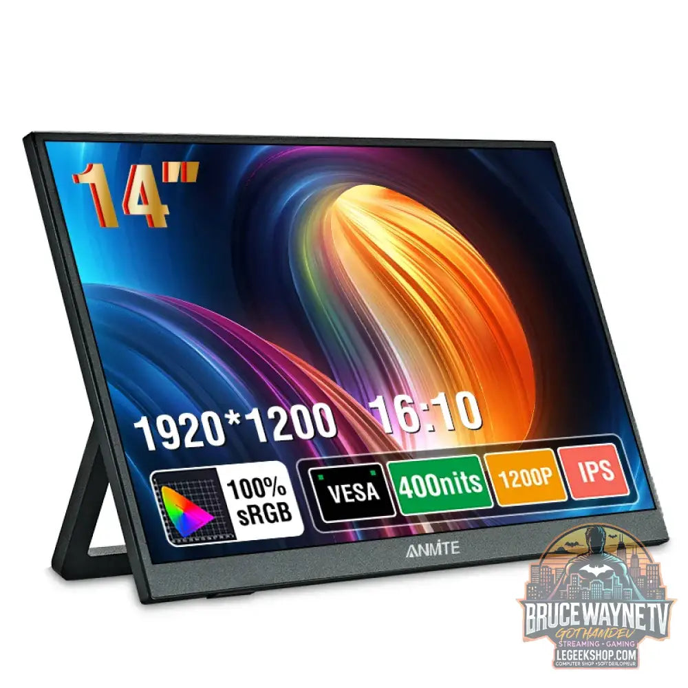 Moniteur Portable 14 pouces ANMITE - Tactile 1920x1200 100% sRGB HDR10 - Non-Touch Version / China Mainland - Moniteur