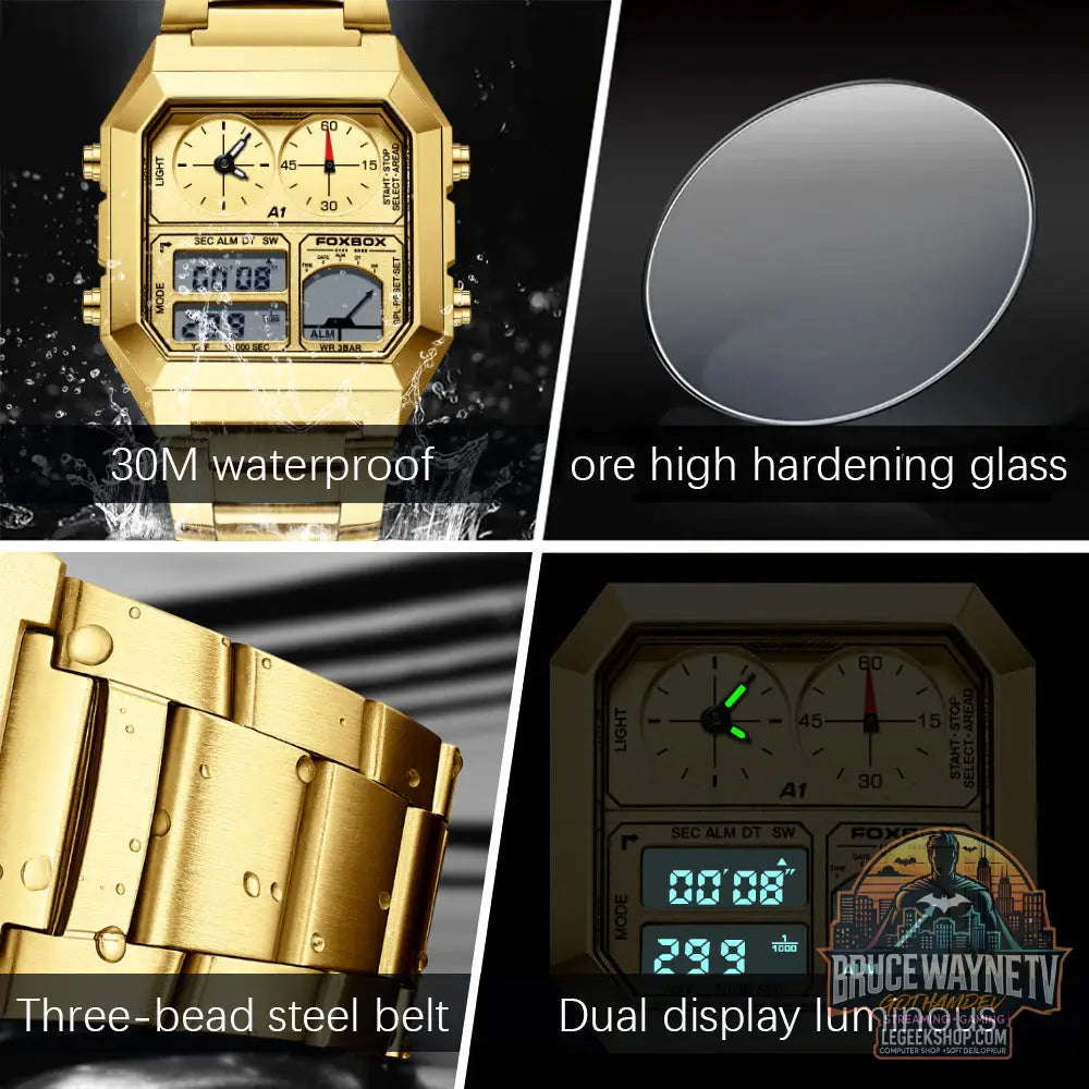 Montre Sport Multifonction Double Affichage Étanche Chronomètre - Montre Sport