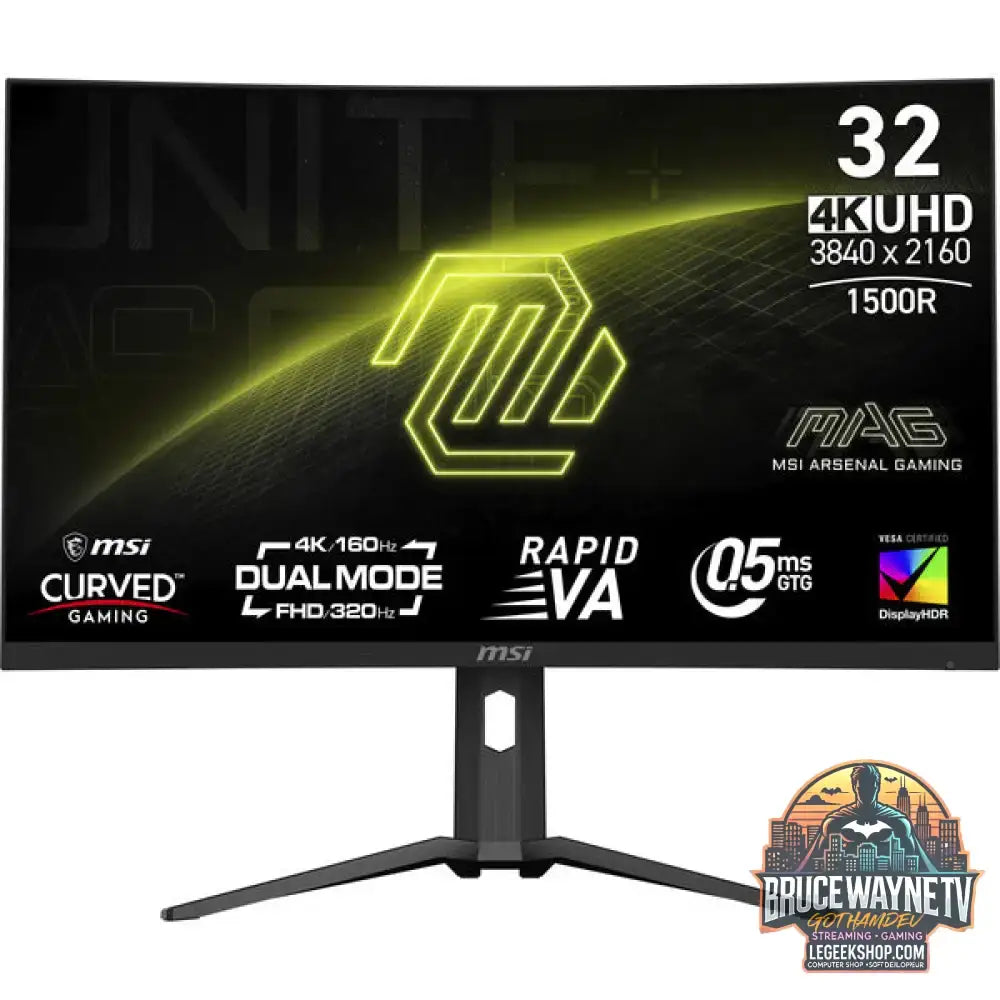 MSI MAG 321CUPDFDE 31,5" 3840 × 2160 px VA 320 Hz - MSI - vue 3