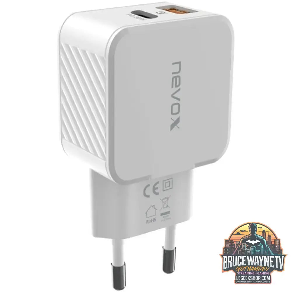 Nevox USB PD TYPE C + QC3.0 / PPS, Ladegerät weiß, 30 Watt - Nevox