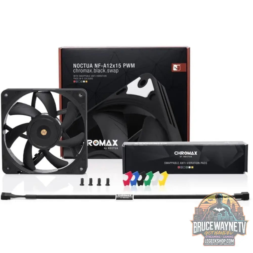 Noctua NF-A12x15 PWM chromax.black.swap, Gehäuselüfter - Noctua - vue 3