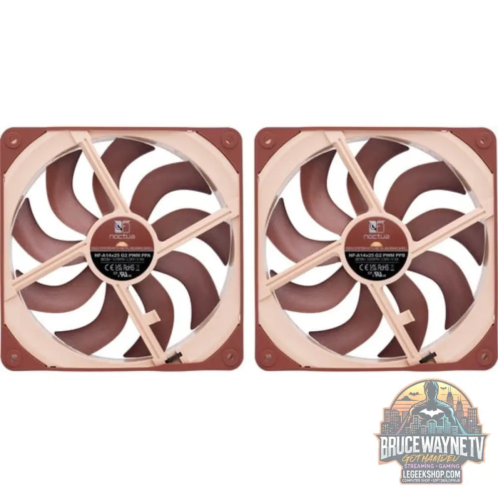 Noctua NF-A14x25 G2 PWM Sx2-PP, Gehäuselüfter - Noctua - vue 3