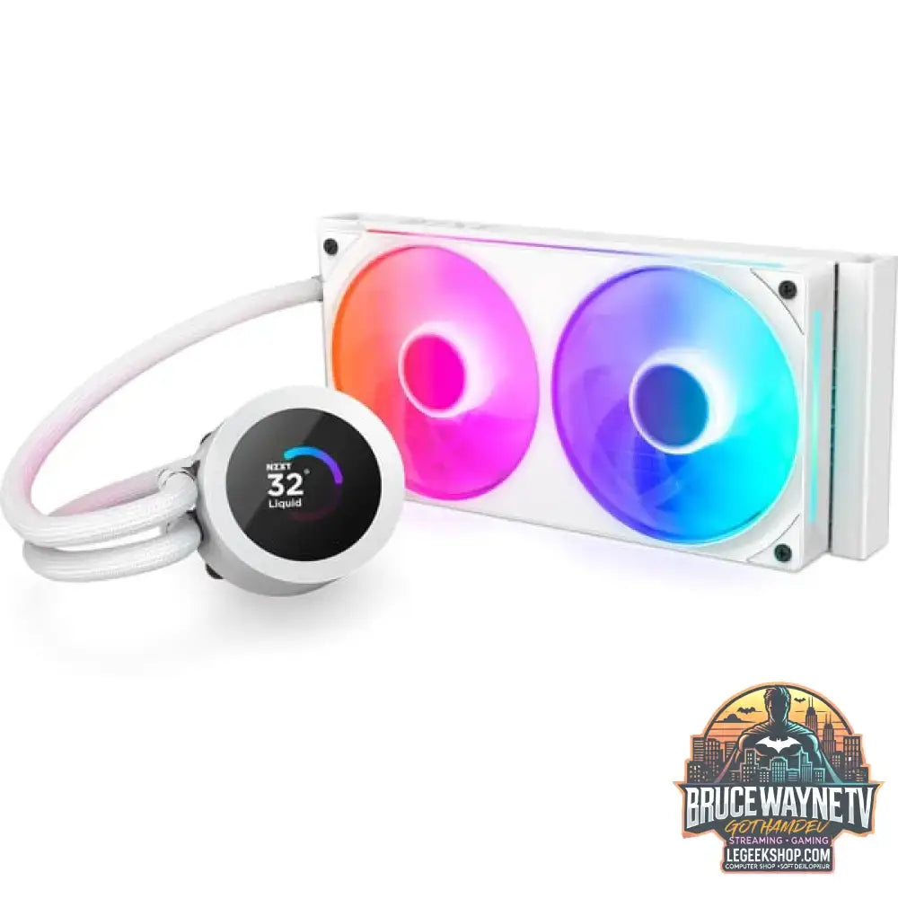 NZXT Kraken Plus RGB 240, Wasserkühlung weiß - NZXT - vue 3