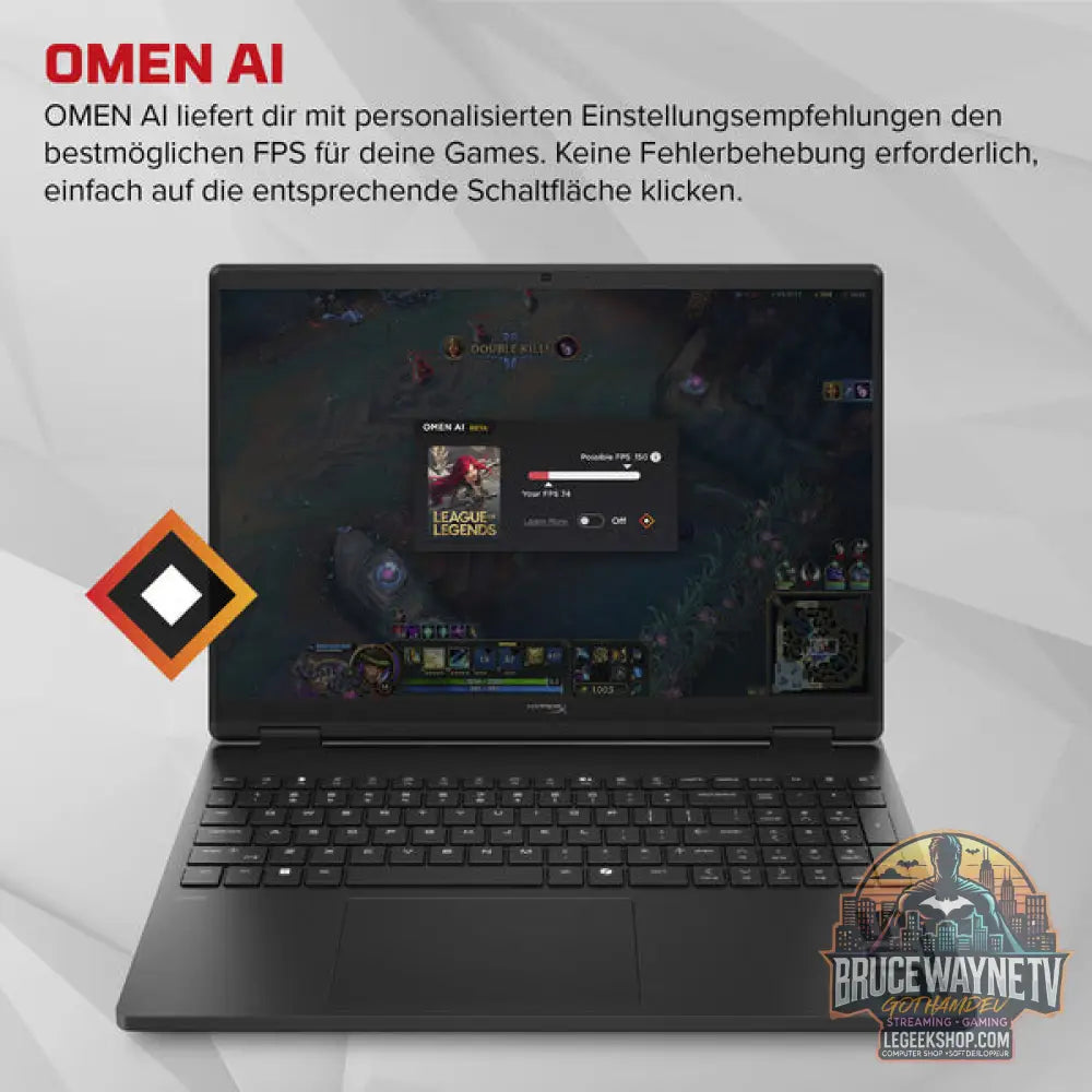 OMEN HyperX OMEN 15-gb0058ng, Gaming-Notebook - vue 15
