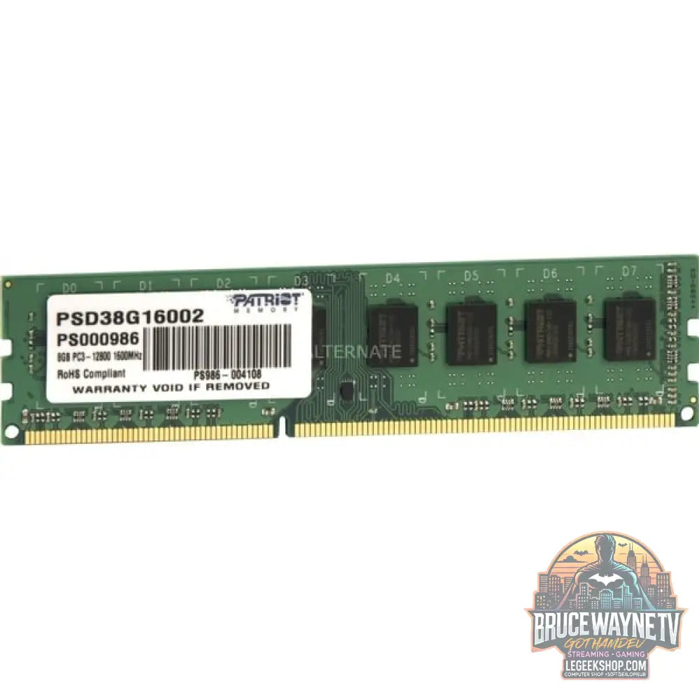 Patriot DIMM 8 GB DDR3-1600, Arbeitsspeicher - Patriot