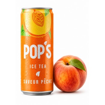 Pop's Ice Tea Pêche 330 ml x 24