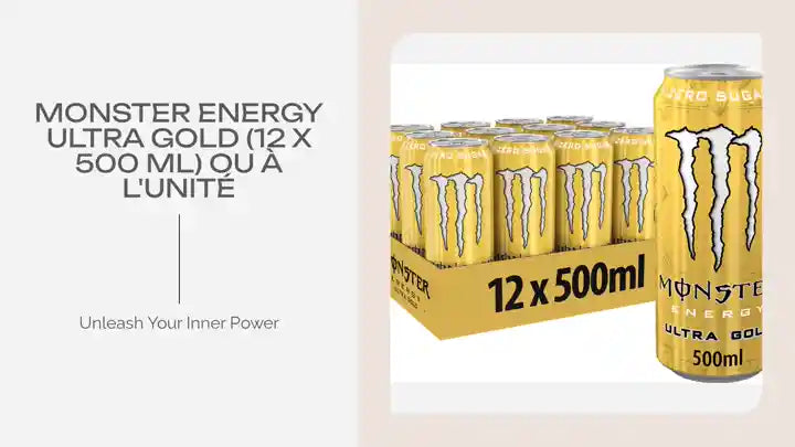 Monster Energy Ultra Gold (12 x 500 ml) ou à l'unité by@Outfy