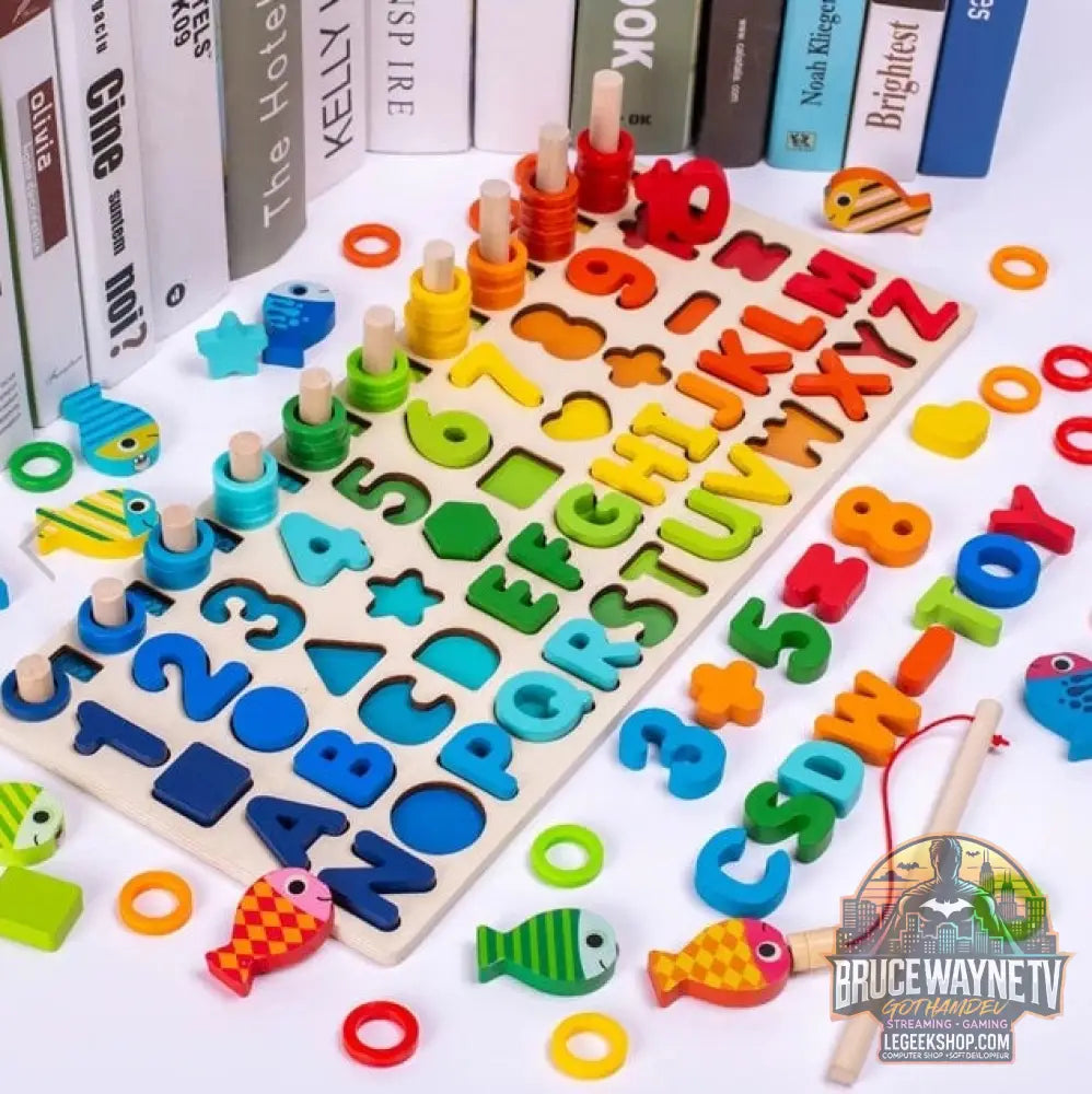 Puzzle 3D Alphabet Chiffres Bébé Éducatif Géométrique Coloré - Medium Six in One / Q1pc - Jouets Bébé