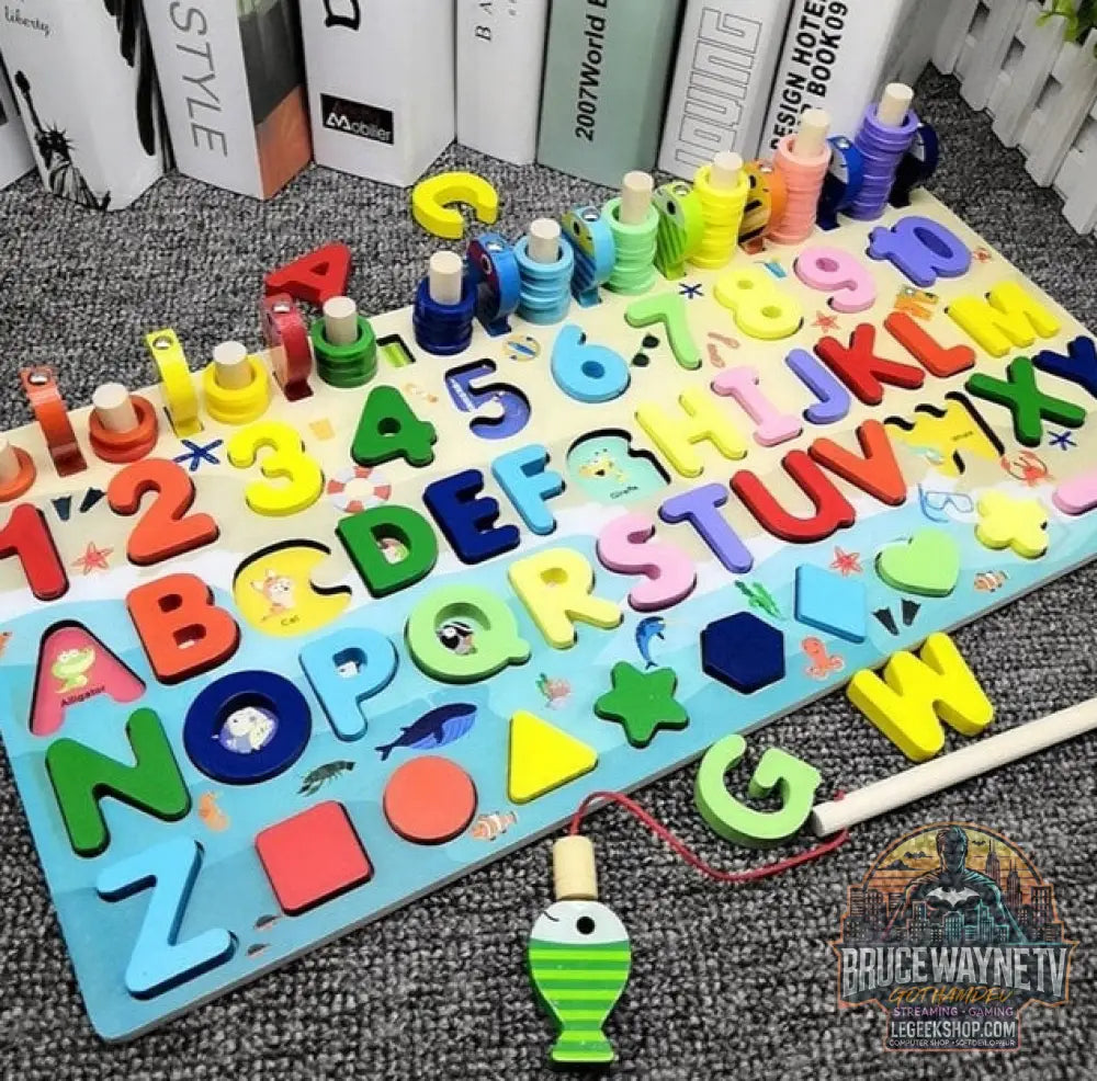 Puzzle 3D Alphabet Chiffres Bébé Éducatif Géométrique Coloré - Six in one board / Q1pc - Jouets Bébé
