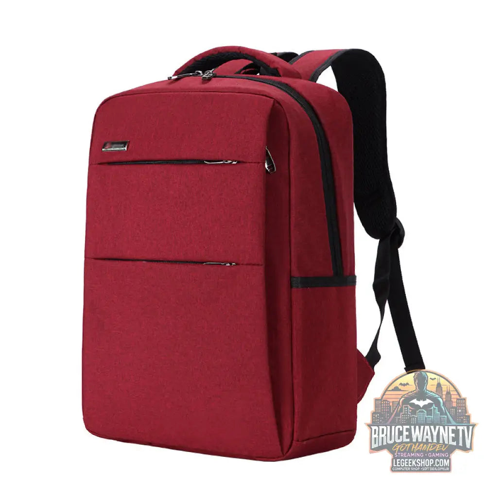 Sac Dos Ordinateur Portable Imperméable Antichoc USB - Red / 14inch - Sac Ordinateur