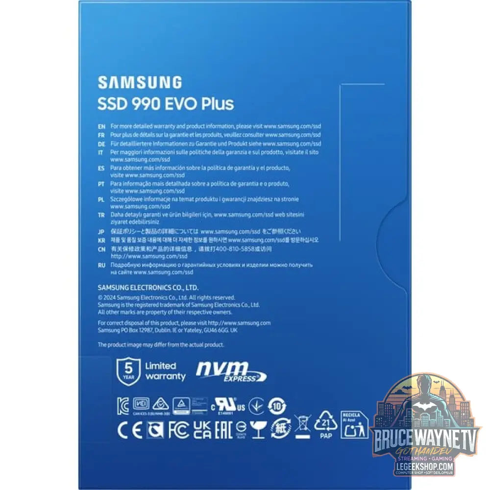 Samsung 990 EVO Plus 4 TB, SSD PCIe 4.0 x4 / 5.0 x2, NVMe 2, M.2 2280, intern - Samsung - vue 6