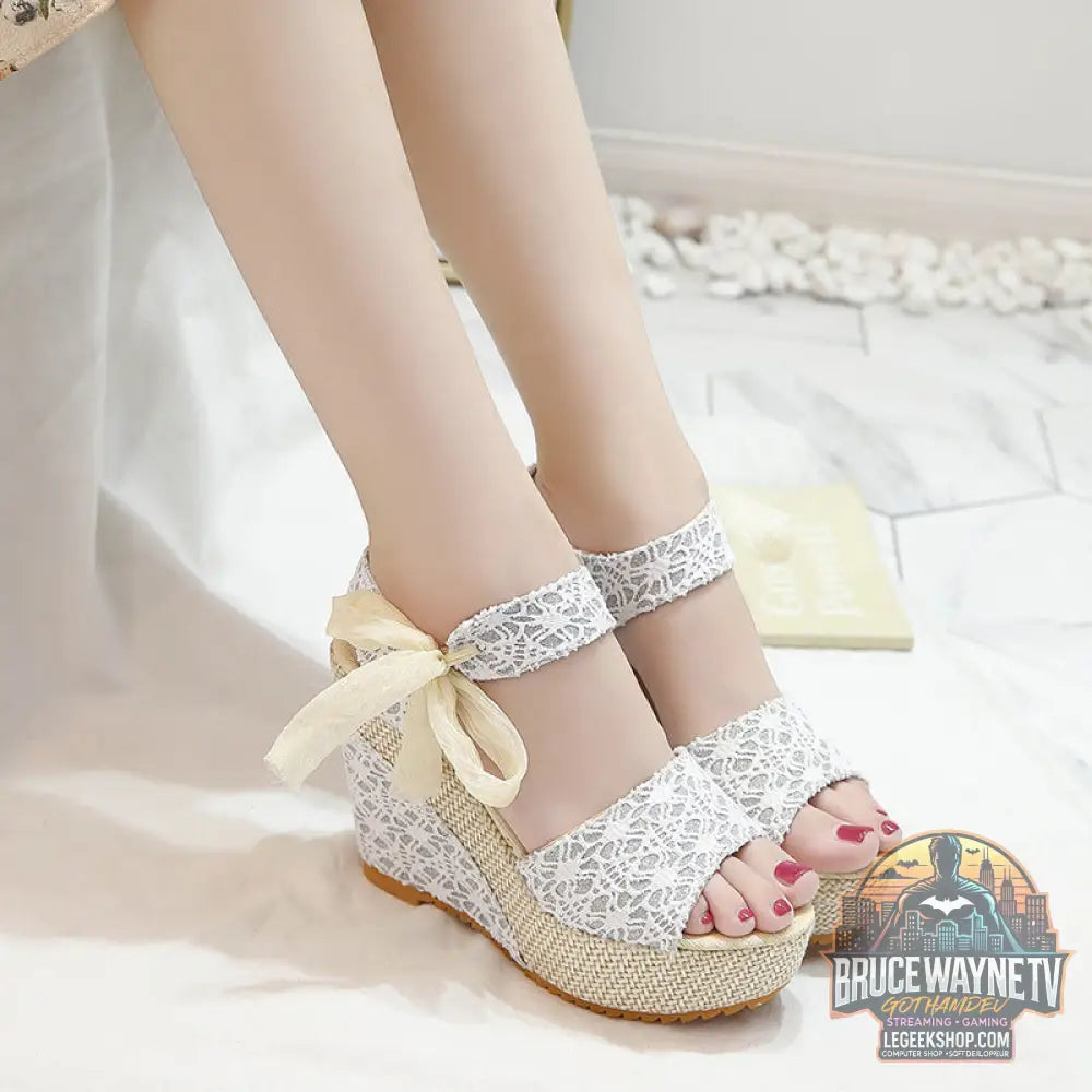 Sandales Femme Compensées Fashion Fleurs Bout Ouvert Légères - Silver / Size35 - Sandales Femme