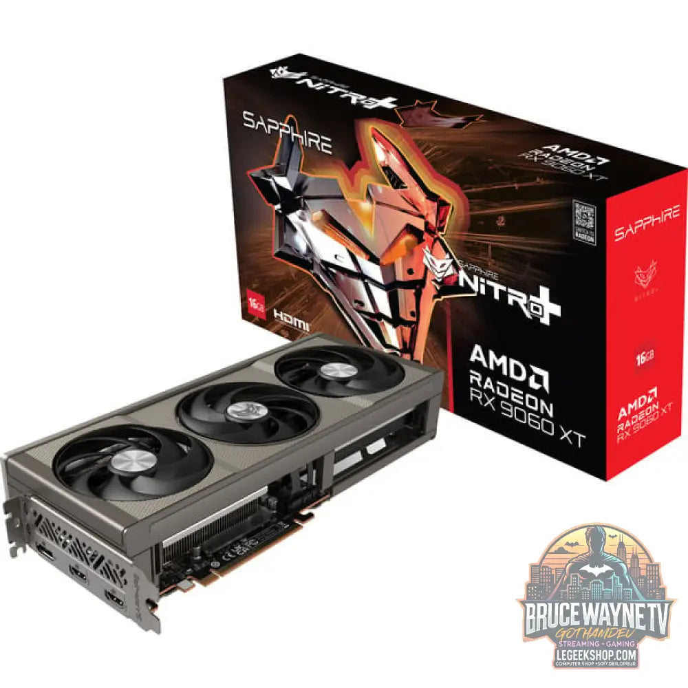 SAPPHIRE Radeon RX 9060 XT NITRO+ 16GB, carte graphique gris - SAPPHIRE