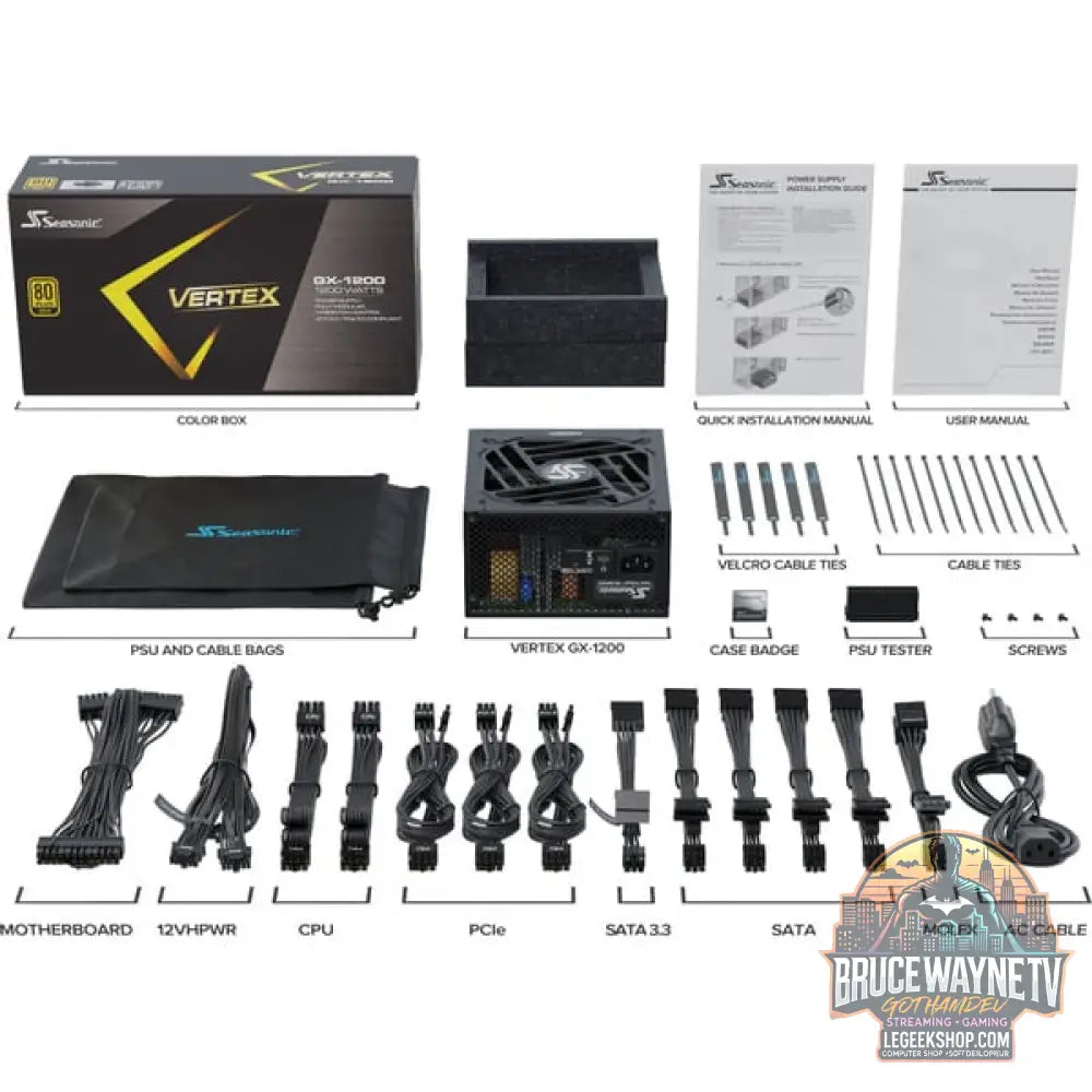 Seasonic VERTEX GX-1200 1200W, alimentation PC - Seasonic - vue 7
