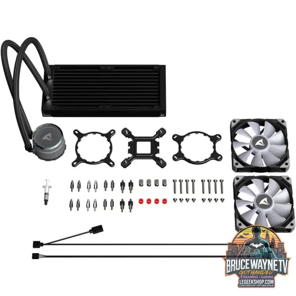 Sharkoon S80 RGB AIO 240mm, Wasserkühlung schwarz - Sharkoon - vue 15