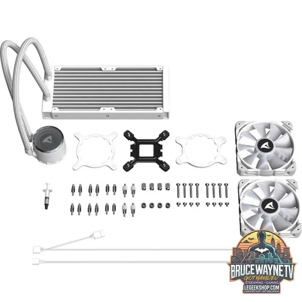 Sharkoon S80 RGB White AIO 240mm, Wasserkühlung weiß - Sharkoon - vue 15