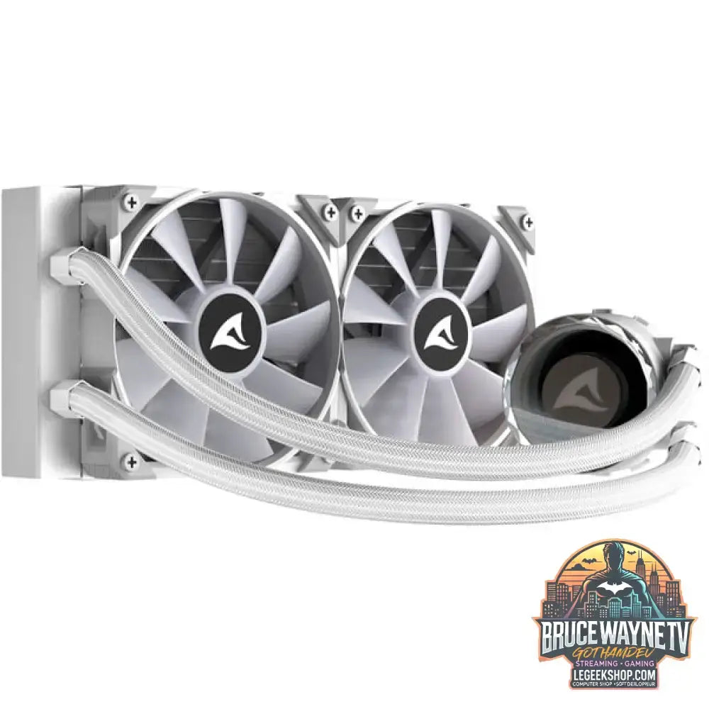 Sharkoon S80 RGB White AIO 240mm, Wasserkühlung weiß - Sharkoon - vue 5
