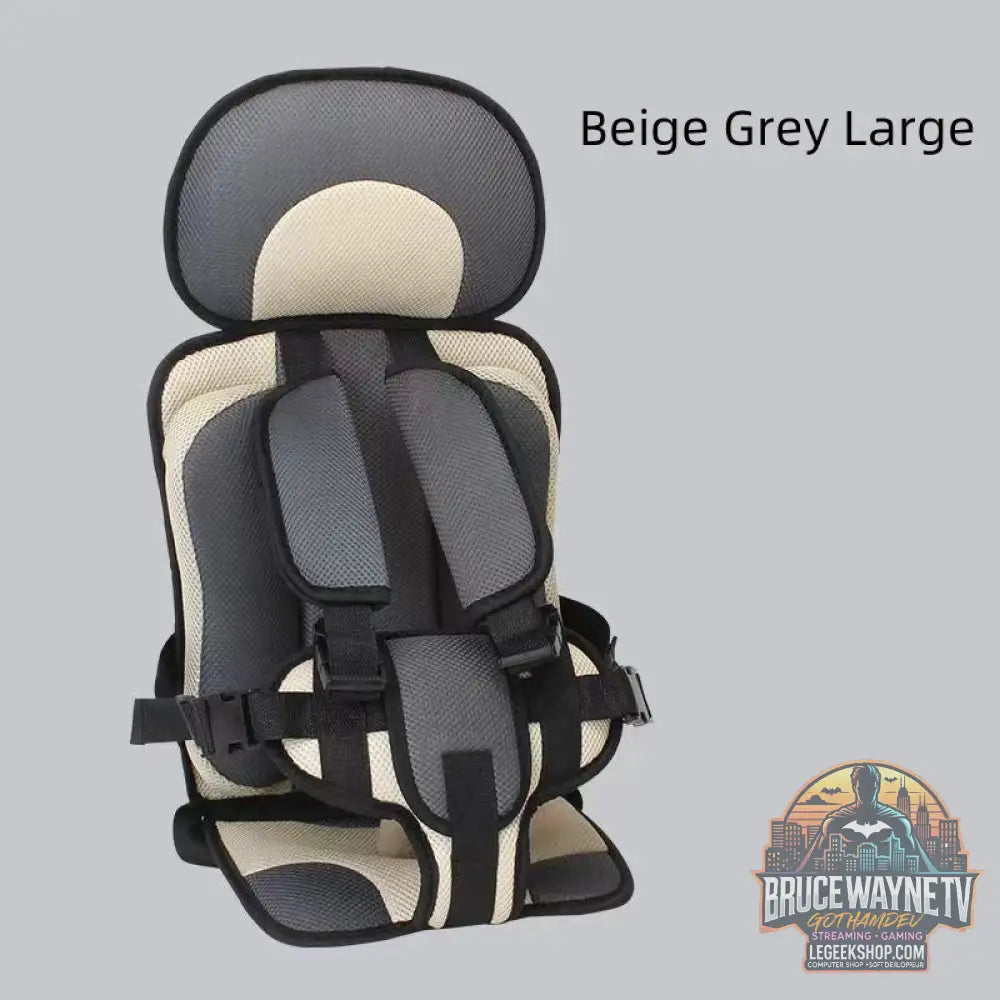 Siège Sécurité Bébé Portable Voiture Poussette Rembourré Confort - Beige Deep Grey Large - siège Bébé