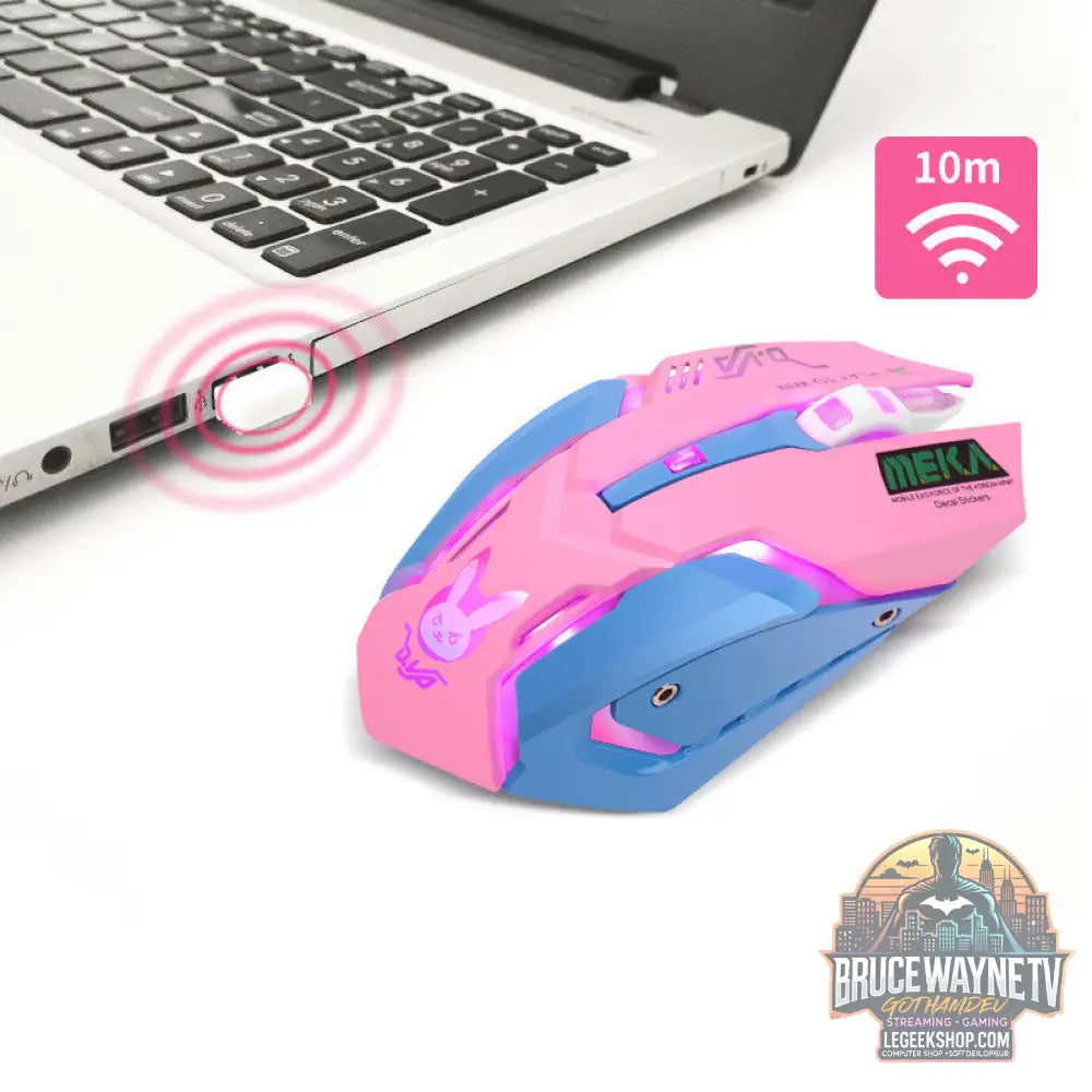 Souris Gaming Sans Fil Silencieuse 6 Boutons 2400 DPI - Souris Gaming