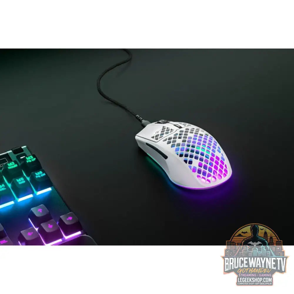 SteelSeries Aerox 3 Snow 2022, souris gaming - vue 6