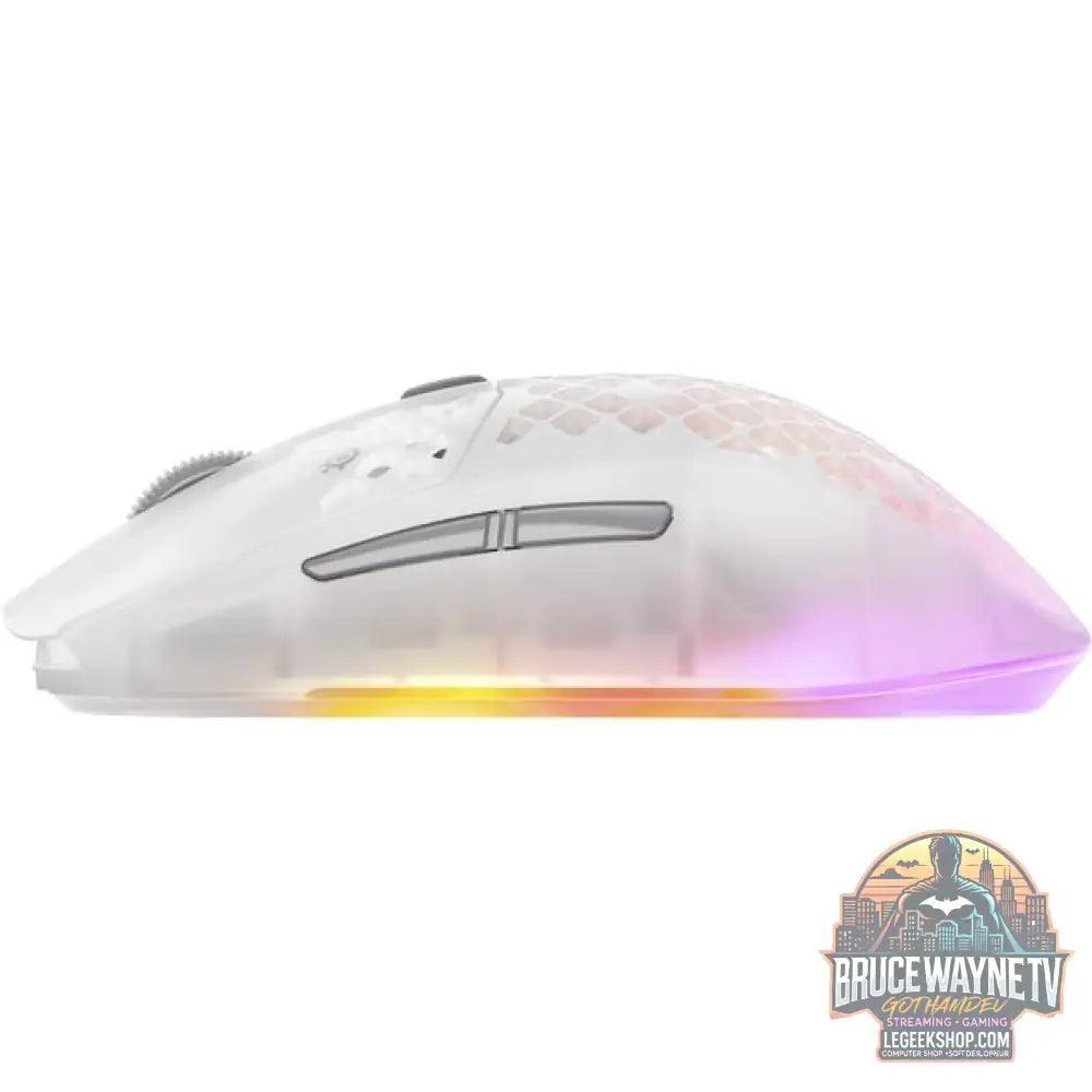 SteelSeries Aerox 3 Wireless Gen 2 Ghost, souris gaming - vue 3