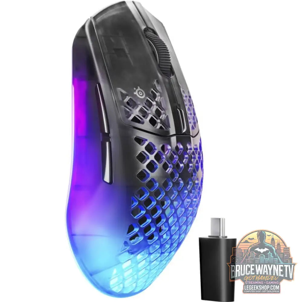 SteelSeries Aerox 3 Wireless Gen 2 Shadow, souris gaming - vue 5