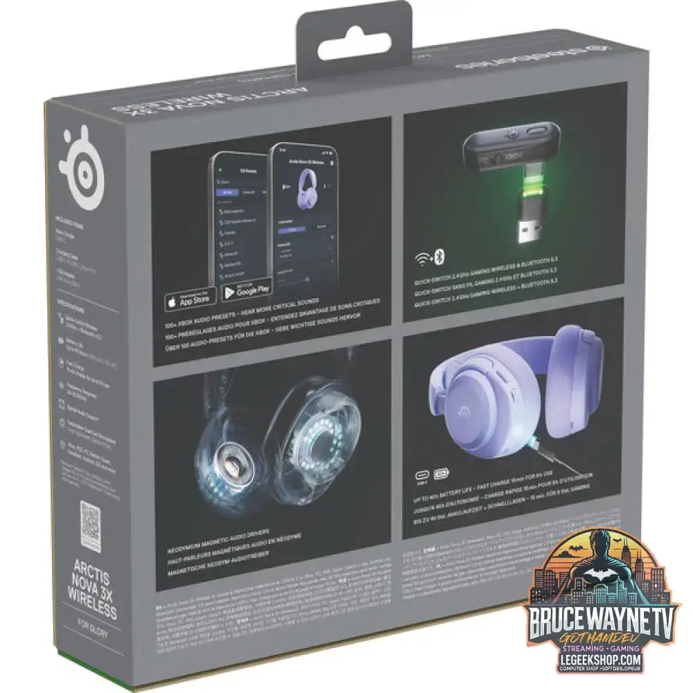 Arctis Nova 3X Wireless Lavender - SteelSeries - vue 8