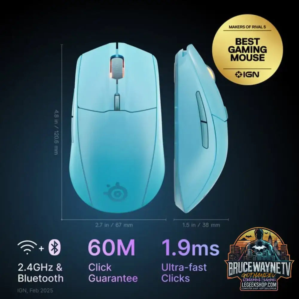SteelSeries Rival 3 Wireless Gen 2, souris gaming - vue 9