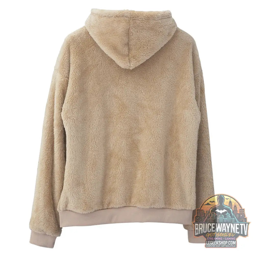 Sweat Capuche Homme Velours Double Face Poches Peluche - Sweat Homme