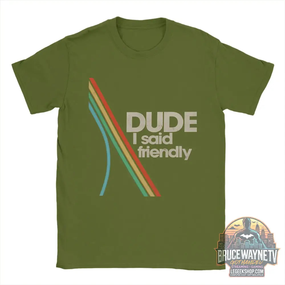 T-Shirt Arc Raiders 100% Coton Y2K Gaming Unisexe Été - Vert armée / XXL - T-Shirt