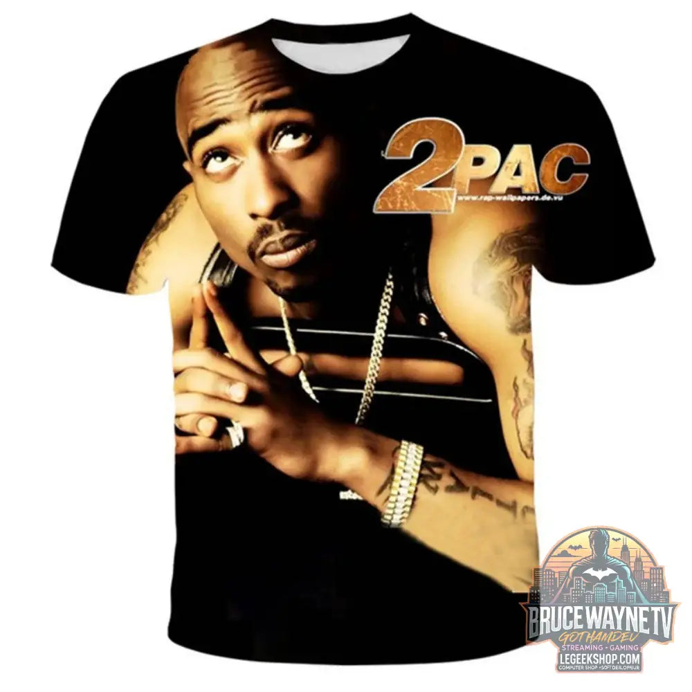 T-Shirt Homme Harajuku 2Pac Hip Hop Graphique Été - S49TX7210 / M - T-Shirt Homme