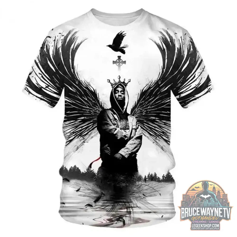 T-Shirt Homme Harajuku 2Pac Hip Hop Graphique Été - S49TX7221 / XXXL - T-Shirt Homme