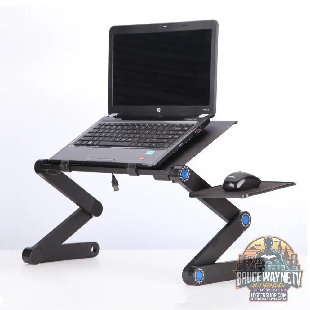 Table Support Ordinateur Portable Ajustable Pliable Ventilée - black / 420 - Accessoire Bureau