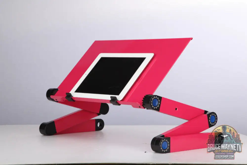 Table Support Ordinateur Portable Ajustable Pliable Ventilée - Rose Pink / 480 big fan - Accessoire Bureau