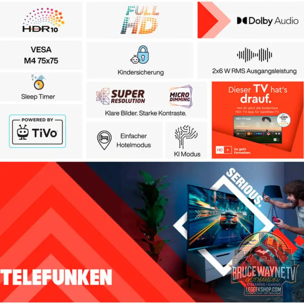Telefunken XF40TP900S, LED-Fernseher - Telefunken - vue 4