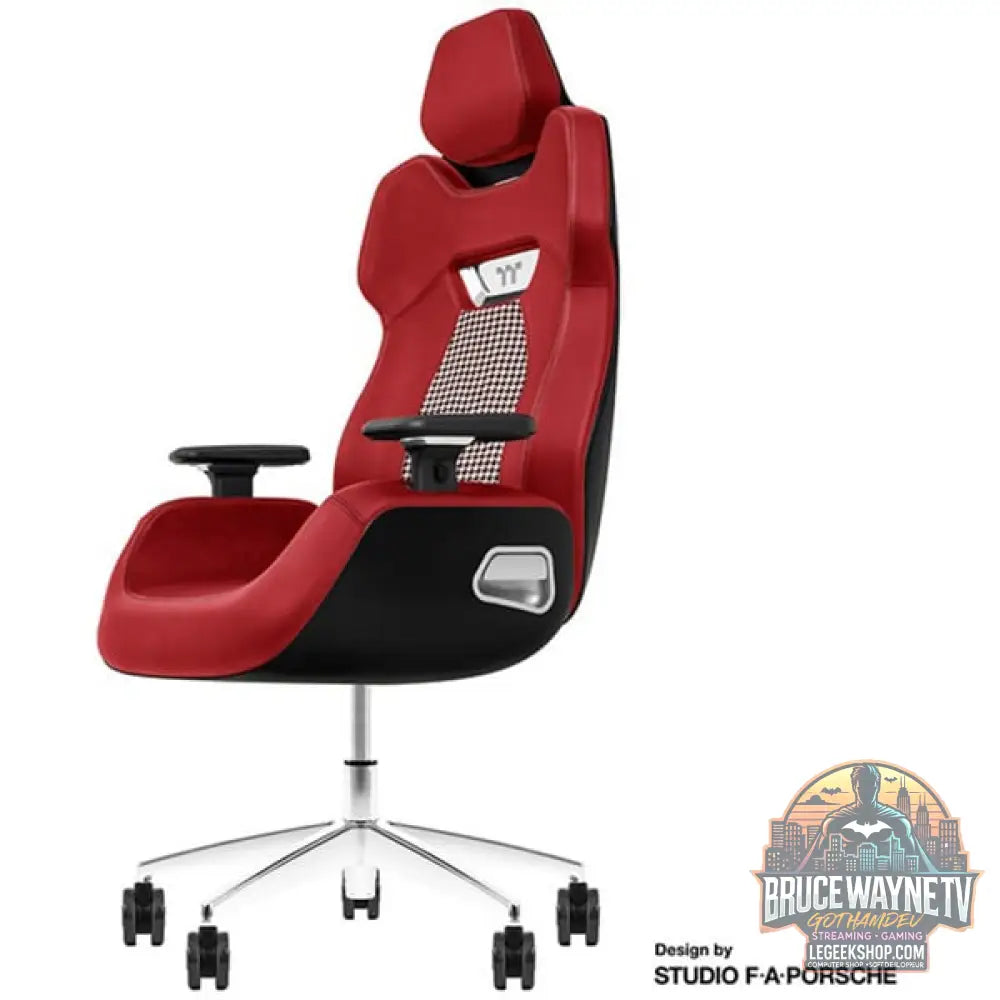 Thermaltake chaise gaming ARGENT E700 Storm Black Houndstooth tissu - Thermaltake - vue 3