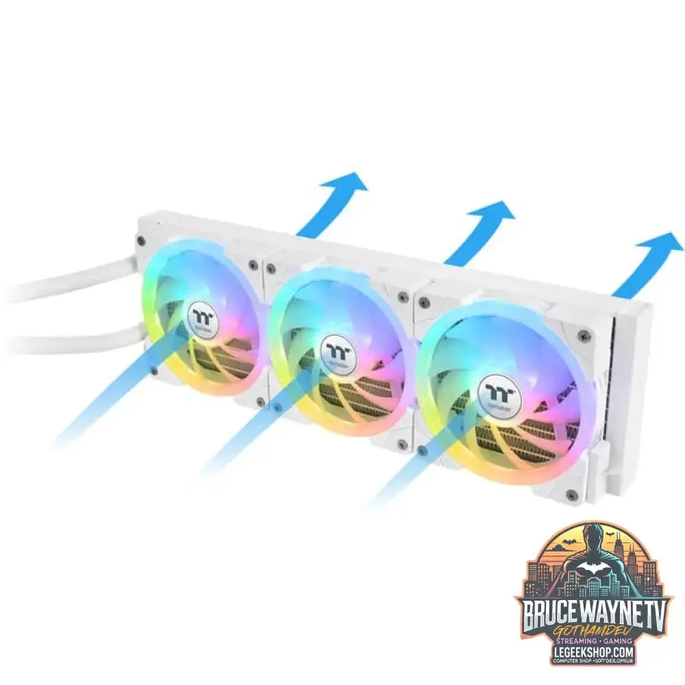 Thermaltake MAGFloe 420 Ultra ARGB Sync AIO Liquid Cooler, Wasserkühlung weiß, Snow Edition - Thermaltake - vue 4